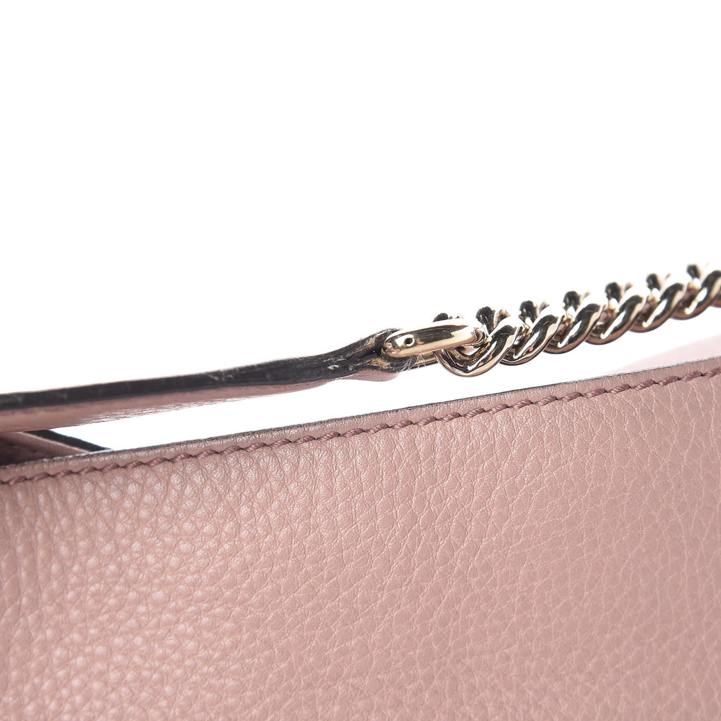 Pebbled Calfskin Medium Soho Chain Shoulder Bag Dark Cipria