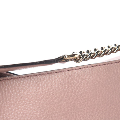 Gucci Pebbled Calfskin Medium Soho Chain Shoulder Bag Dark Cipria 19 of 24