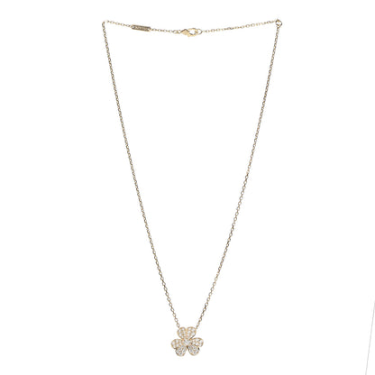 Van Cleef & Arpels 18K Yellow Gold Diamond Small Frivole Pendant Necklace 3 of 8