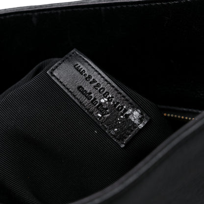 Saint Laurent Calfskin Monogram Hobo Black 7 of 10