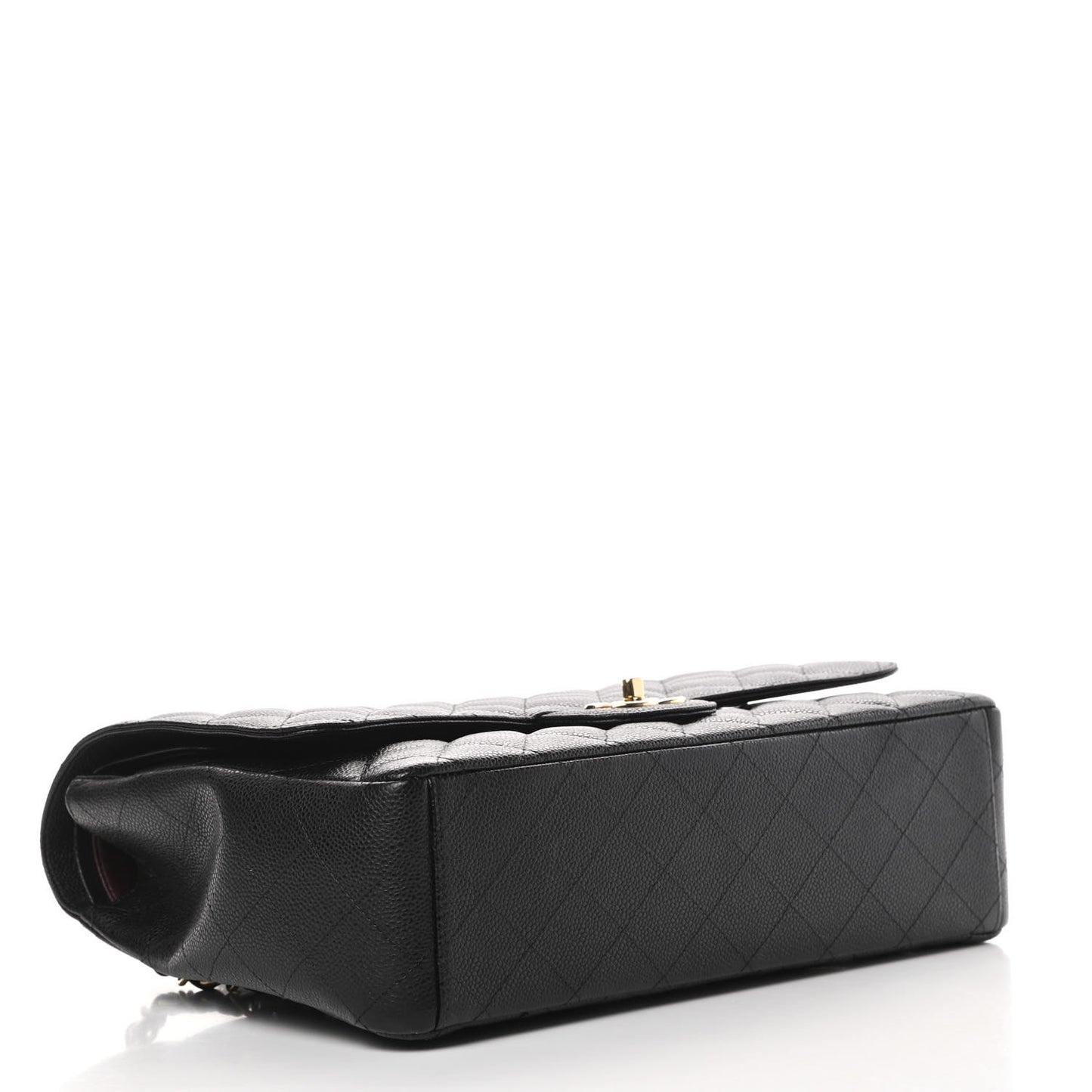 Caviar Quilted Maxi Double Flap Black