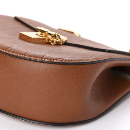 Chloe Lambskin Diamond Embossed Drew Shoulder Bag Caramel 7 of 10