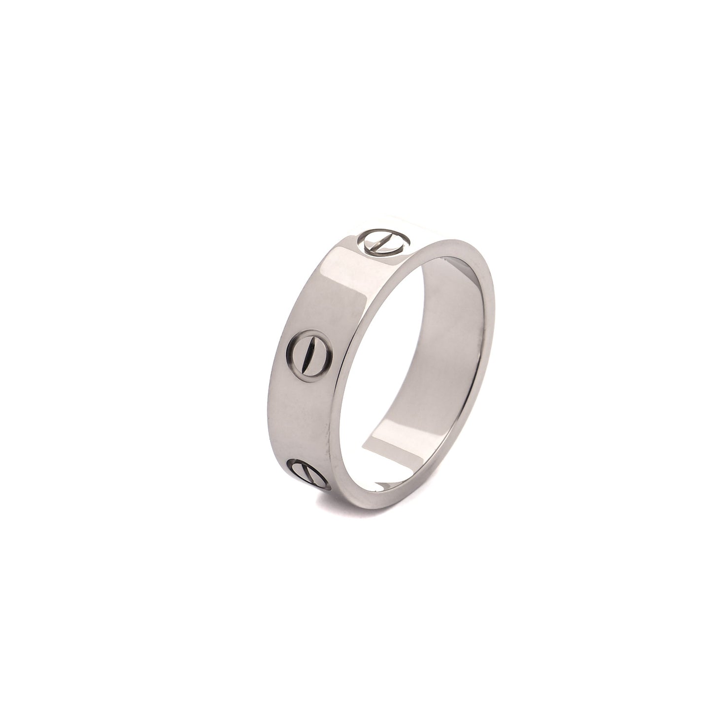 18K White Gold 5.5mm LOVE Ring 59 8.75