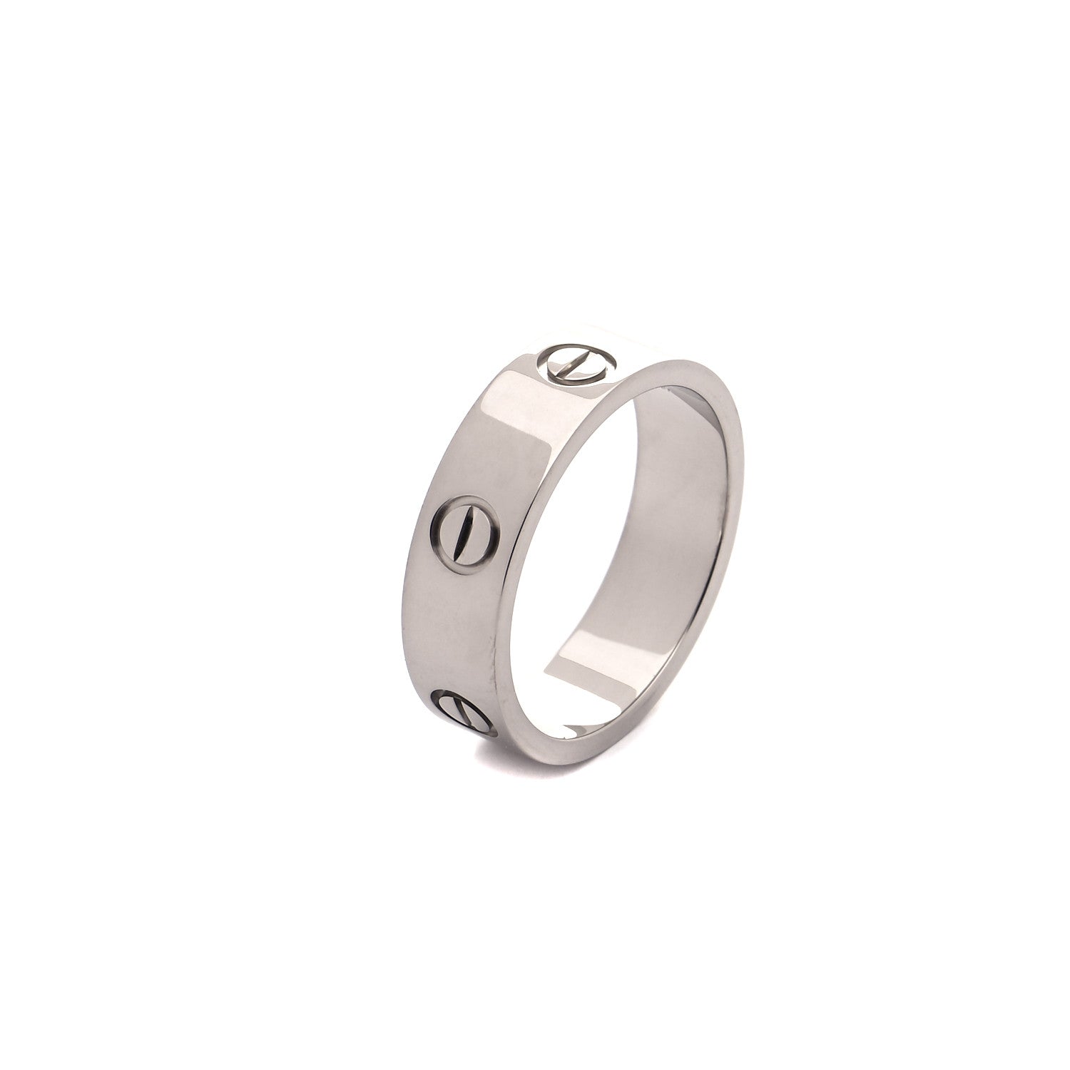 Cartier 18K White Gold 5.5mm LOVE Ring 59 8.75 4 of 5