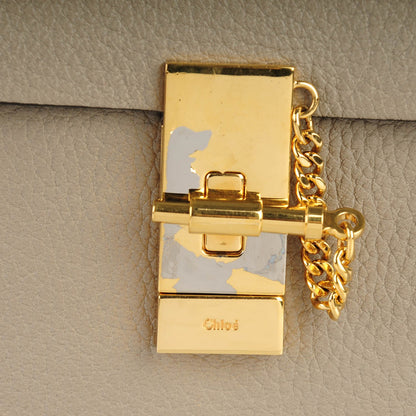Chloe Grained Lambskin Mini Drew Shoulder Bag Motty Grey 9 of 9