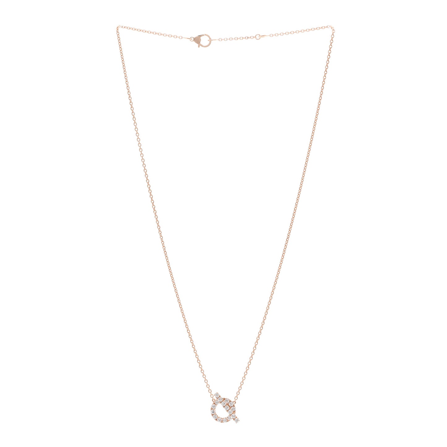 18K Rose Gold Diamond Finesse Pendant Necklace