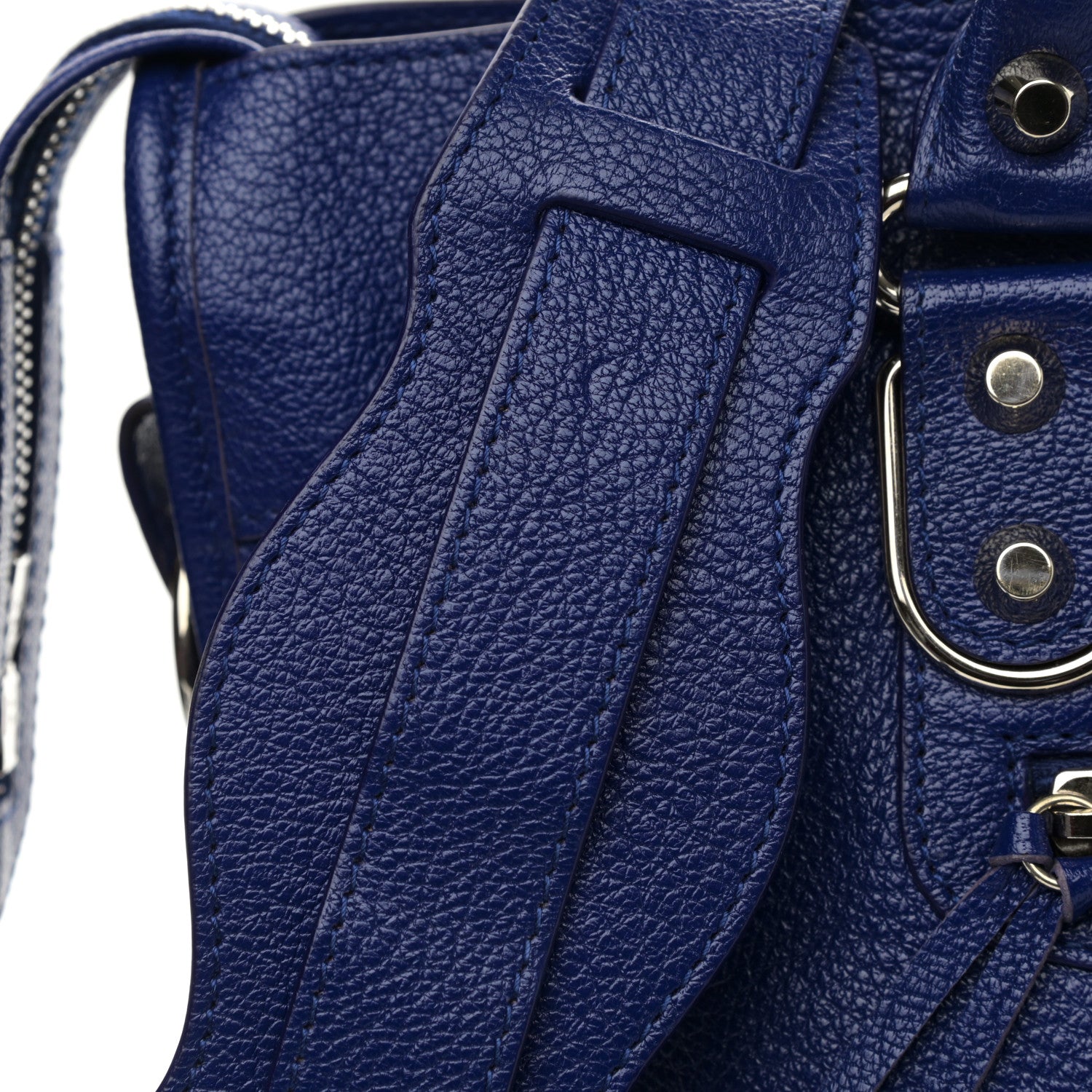 Balenciaga Agneau Gold Hardware Metallic Edge City Bleu Roi 12 of 16