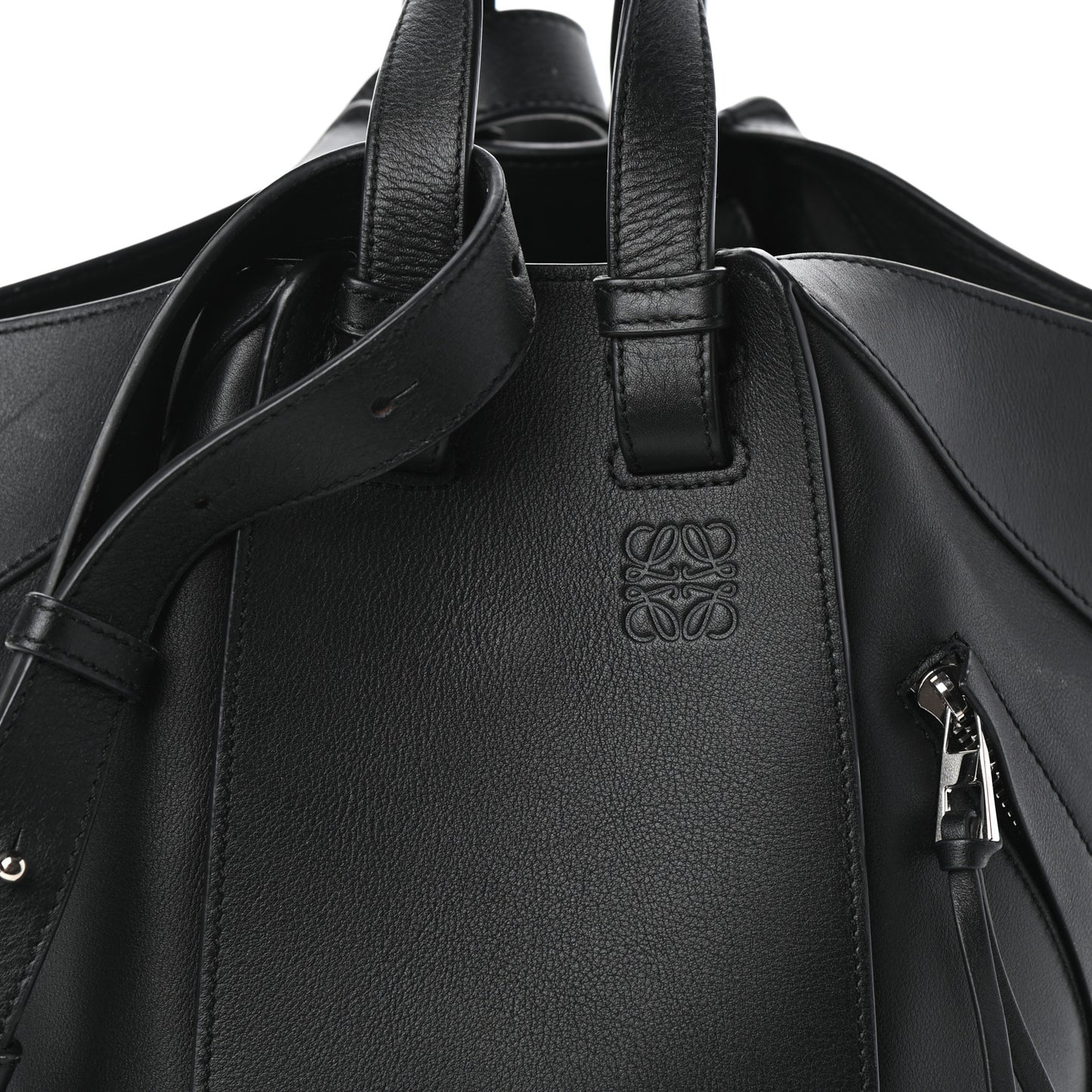 Calfskin Small Hammock Shoulder Bag Black