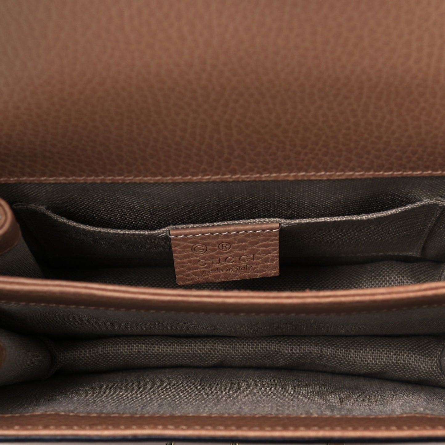 Dollar Calfskin Small Interlocking G Shoulder Bag Camelia