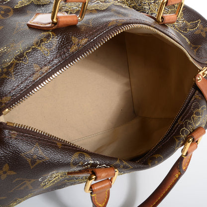 Louis Vuitton Monogram Dentelle Speedy 30 Gold 5 of 7