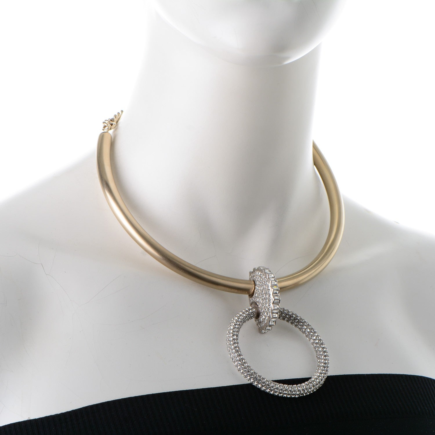 Chanel Crystal CC Choker Necklace Gold 2 of 6