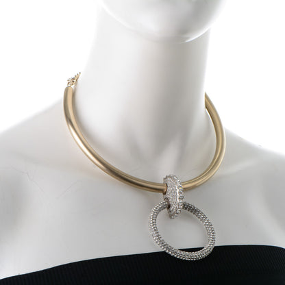 Chanel Crystal CC Choker Necklace Gold 2 of 6
