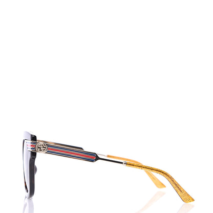 Gucci Acetate Square Frame Web GG0281SA Sunglasses Havana 2 of 6