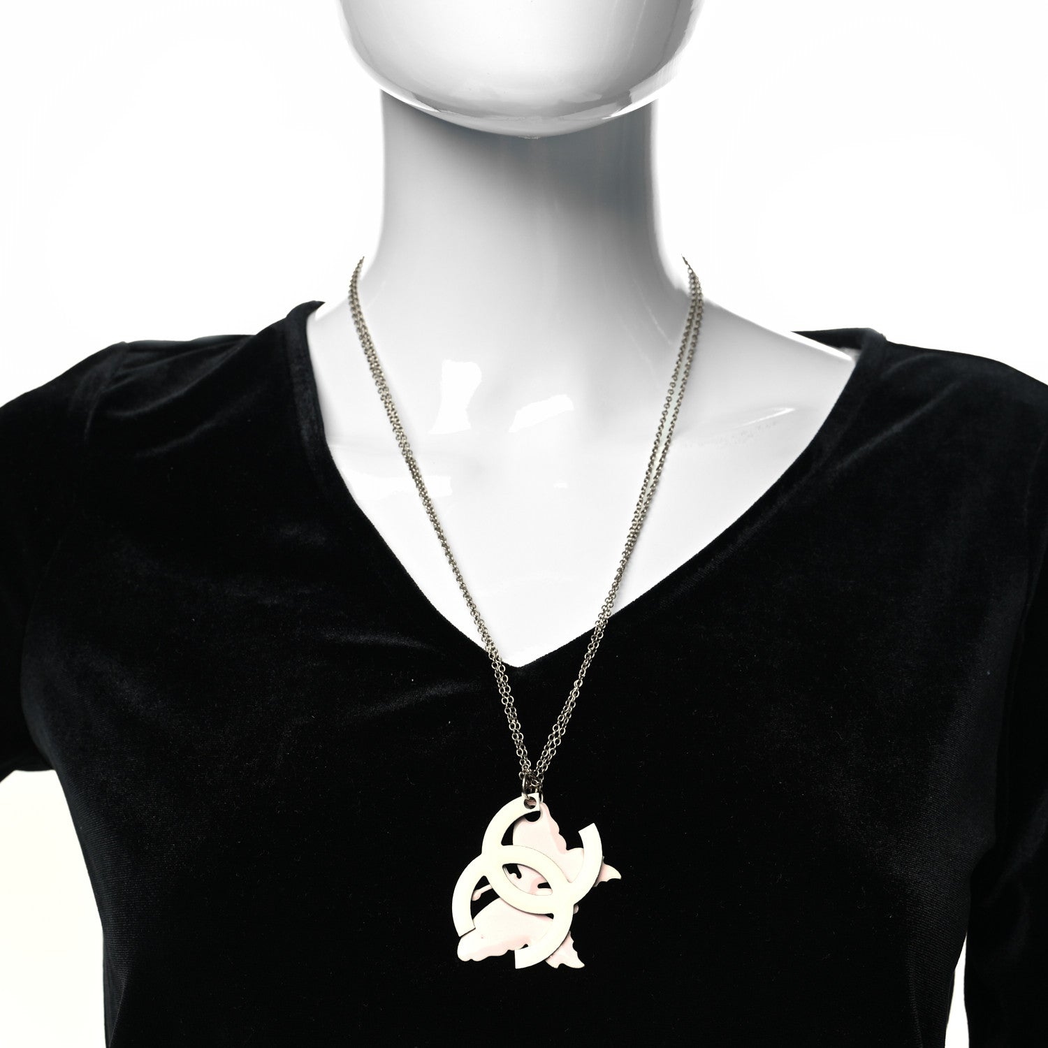 Chanel Resin Butterfly CC Necklace Multicolor 2 of 5