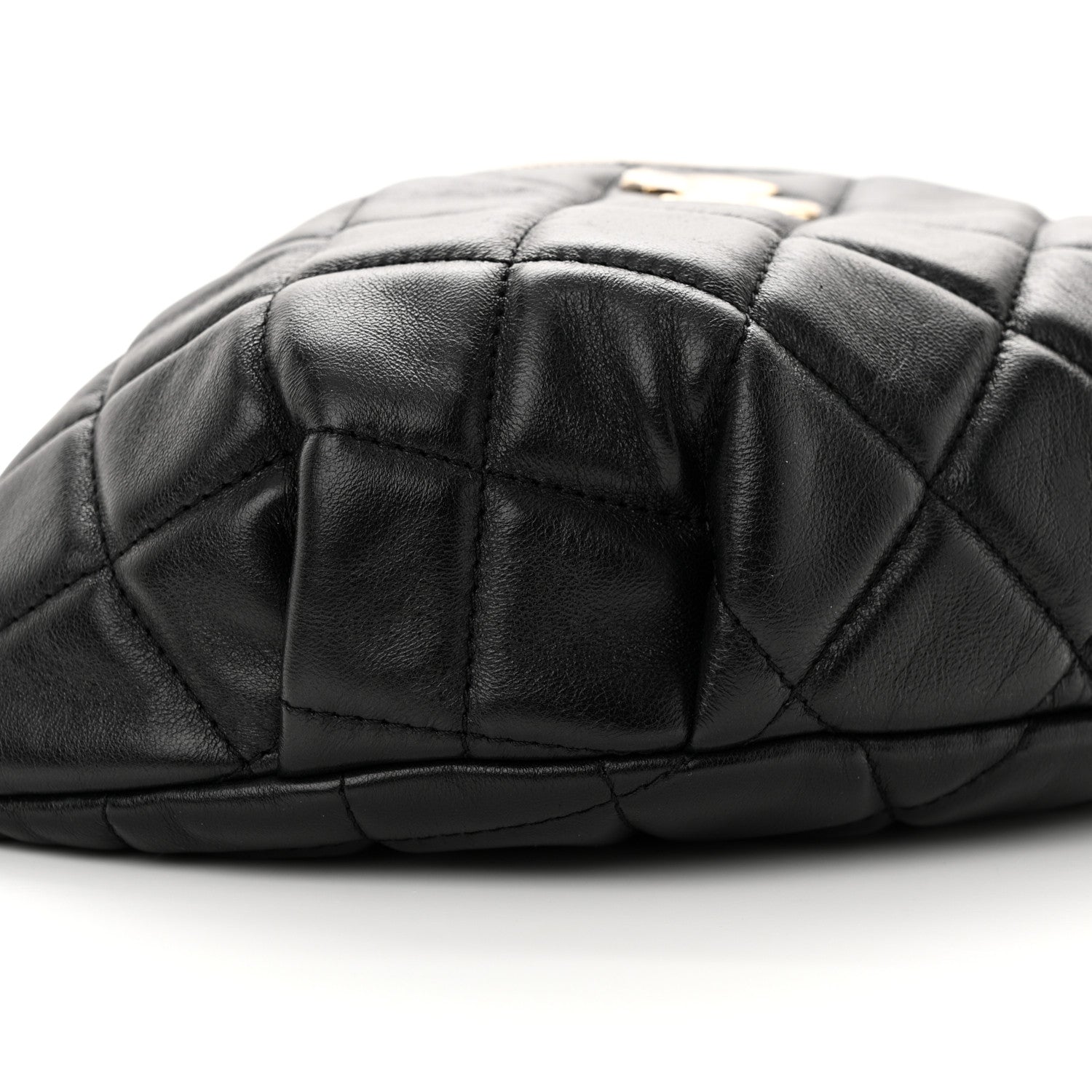 Chanel Lambskin Quilted Waist Bag Fanny Pack Black 9 of 11
