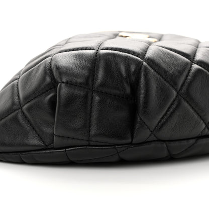 Chanel Lambskin Quilted Waist Bag Fanny Pack Black 9 of 11