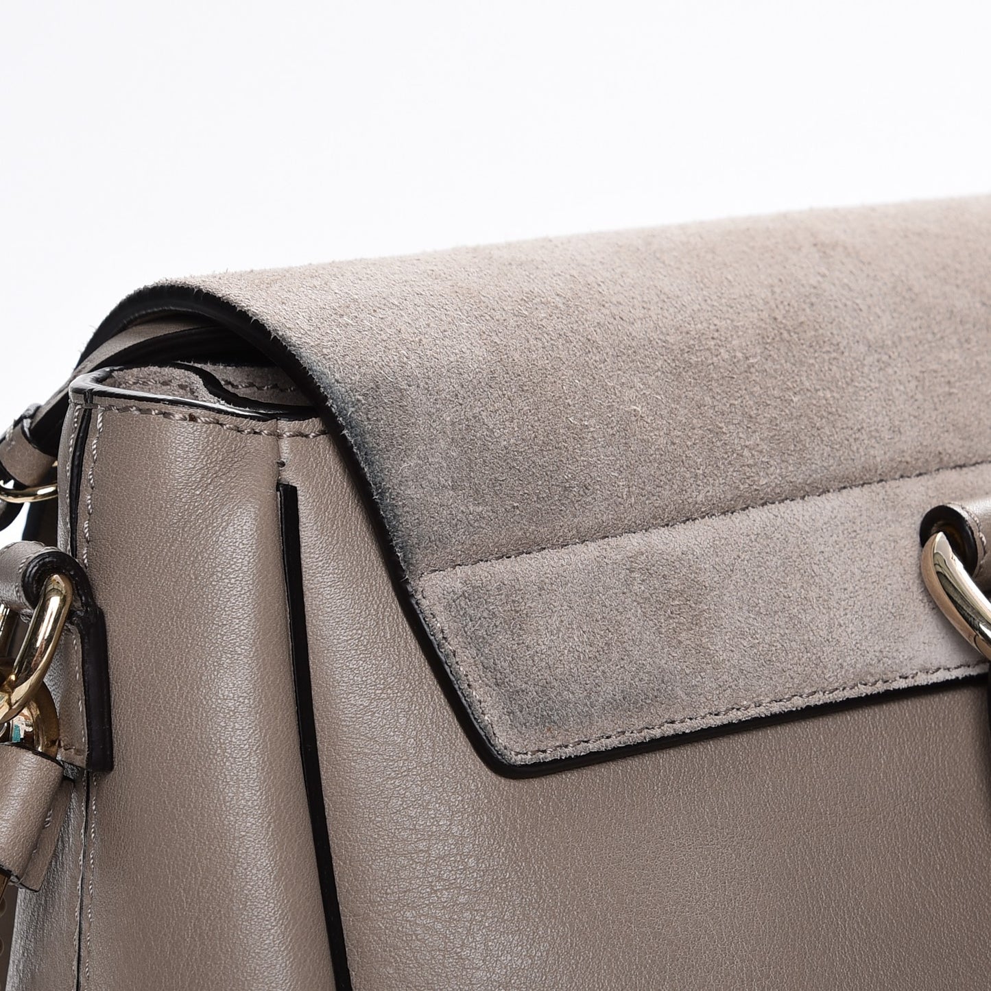 Suede Calfskin Medium Faye Backpack Motty Grey