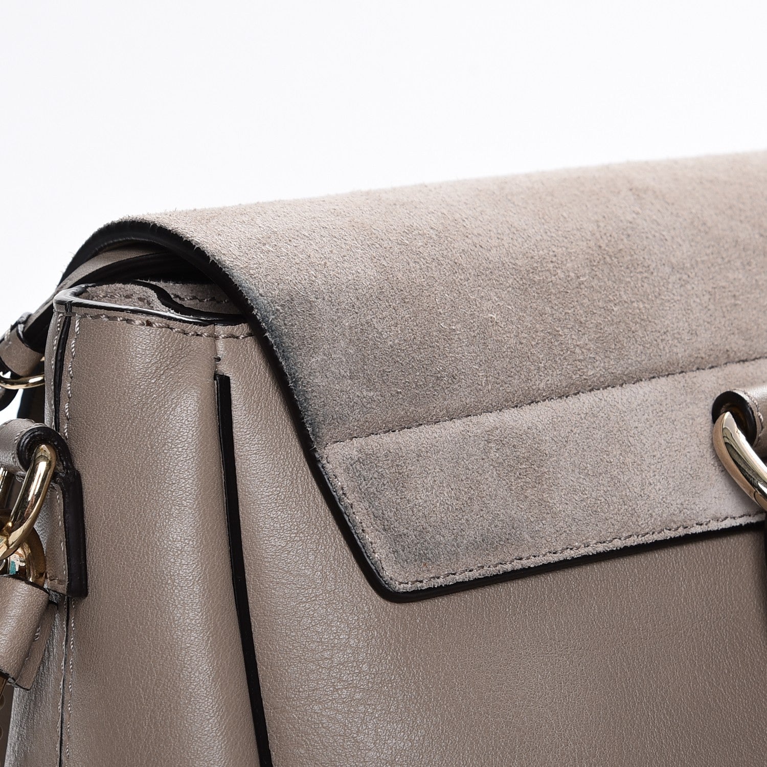 Chloe Suede Calfskin Medium Faye Backpack Motty Grey 9 of 11