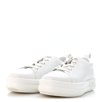 Hermes Calfskin Womens Happy Sneakers 38 White 4 of 10