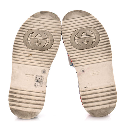 Gucci Linen Psychedelic Mini GG Monogram Angelina Platform 55mm Slide Sandals 36 Multicolor 7 of 14
