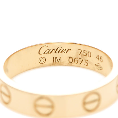 Cartier 18K Yellow Gold 3.5mm LOVE Wedding Band Ring 46 3.75 4 of 6
