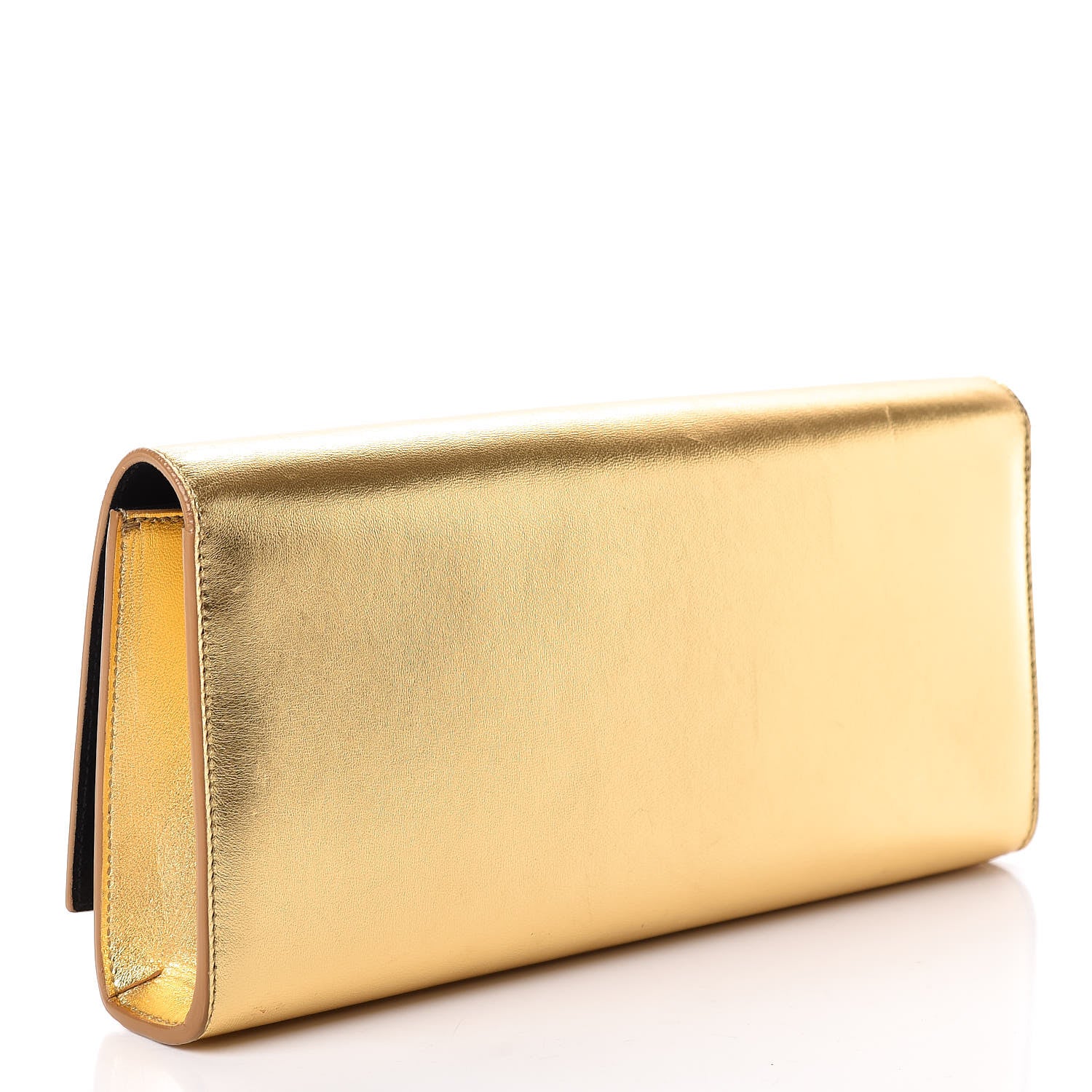 Saint Laurent Metallic Calfskin Monogram Cassandre Clutch Ciad 3 of 18