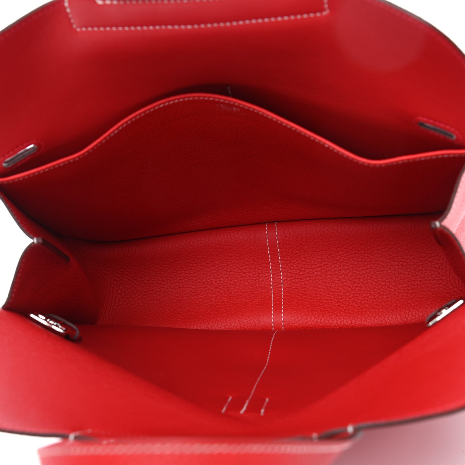 Hermes Taurillon Clemence Halzan 31 Rouge Tomate Vermillion 4 of 4