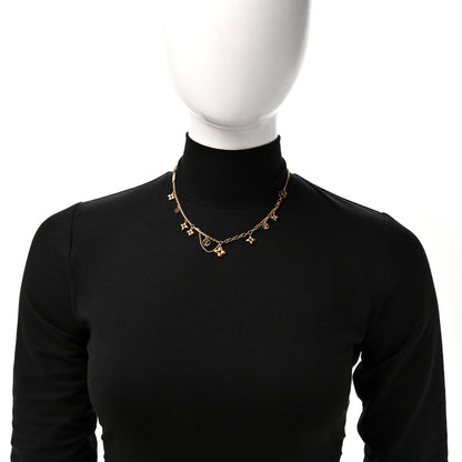 Louis Vuitton Metal Blooming Supple Necklace Gold 2 of 7