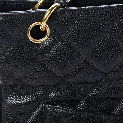 Chanel Caviar Quilted Petit Shopping Tote PST Black 12 of 13