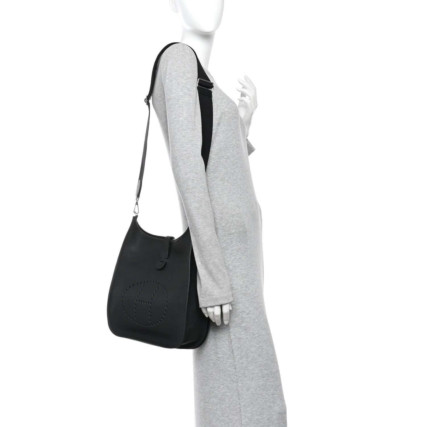 Hermes Taurillon Clemence Evelyne III GM Black 2 of 11