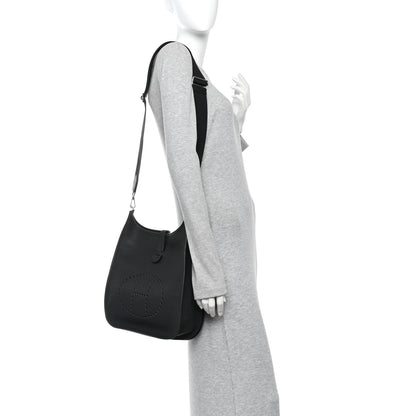 Hermes Taurillon Clemence Evelyne III GM Black 2 of 11