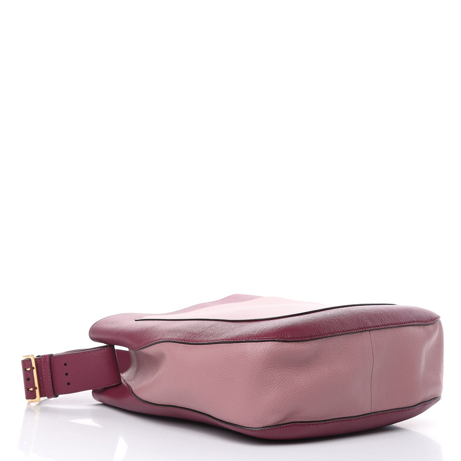 Burberry Soft Grain Calfskin Bi-Color Small Elmstone Hobo Dark Plum Dusty Pink 4 of 13