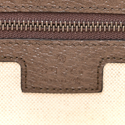 Gucci GG Supreme Monogram Textured Dollar Calfskin Web Ophidia Wristlet Shoulder Bag Beige Ebony New Acero 6 of 13