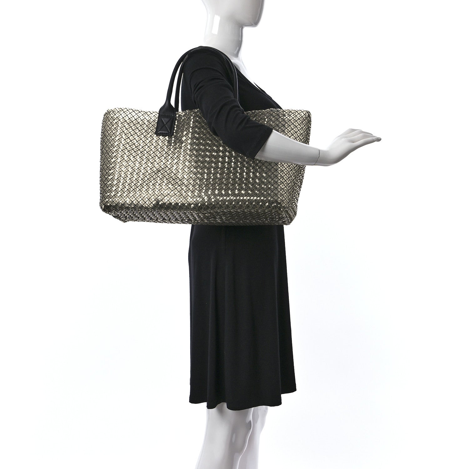 Bottega Veneta Nappa Intrecciato PVC Medium Cabat Black 2 of 12