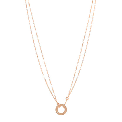 Cartier 18K Pink Gold 2 Diamond LOVE Necklace 1 of 5