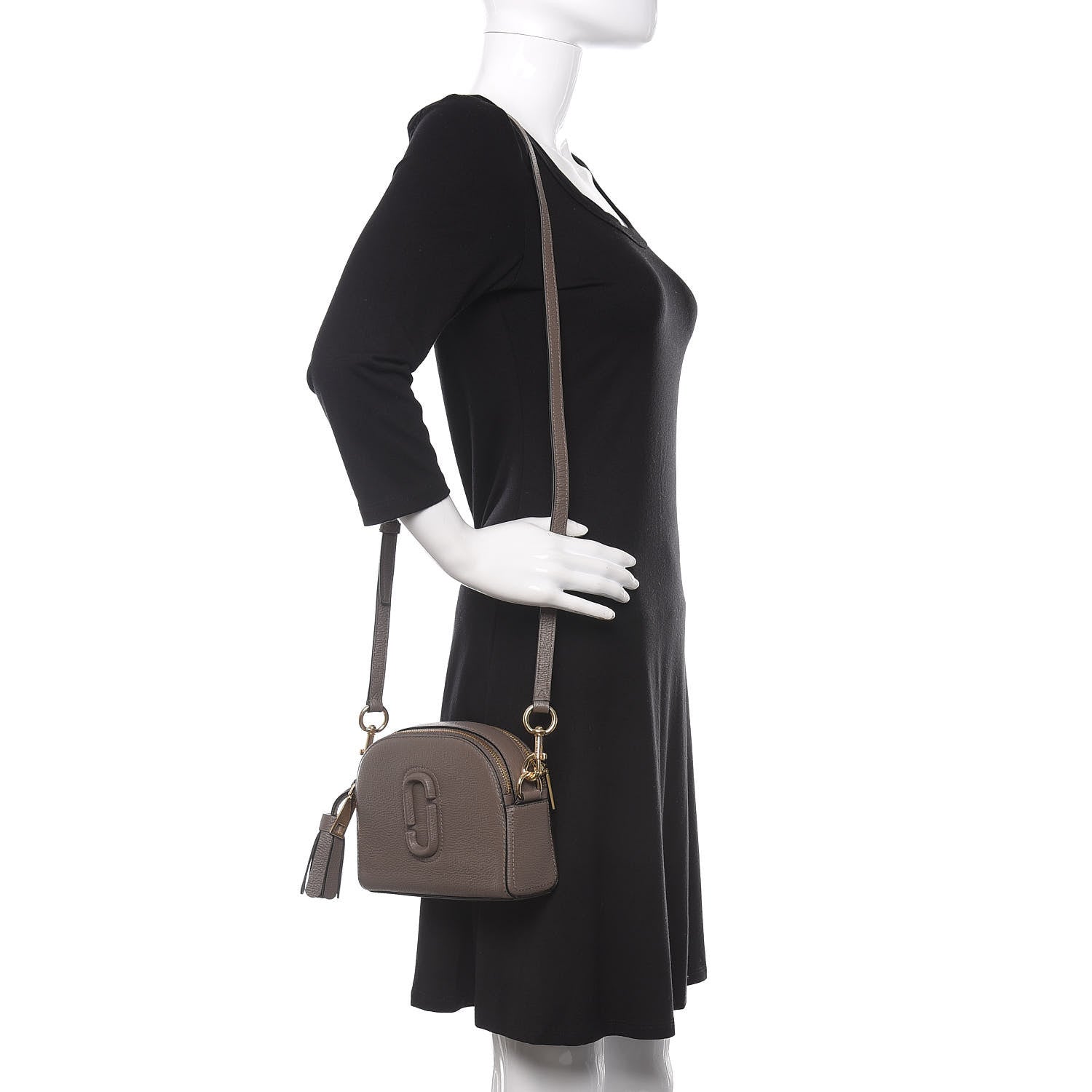 Marc Jacobs Calfskin Shutter Camera Crossbody Bag Loam Soil 2 of 10