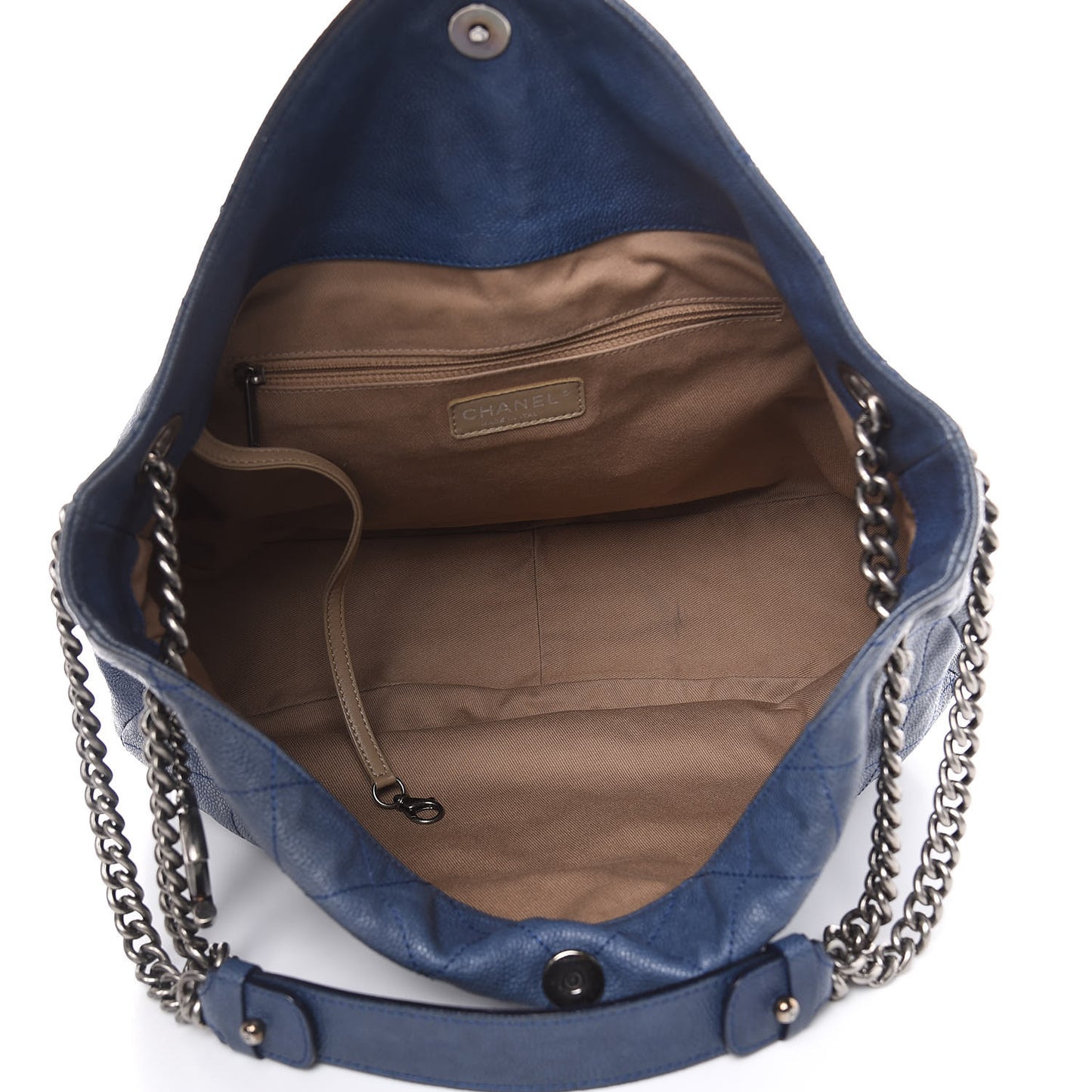 Caviar Quilted Simply CC Hobo Blue