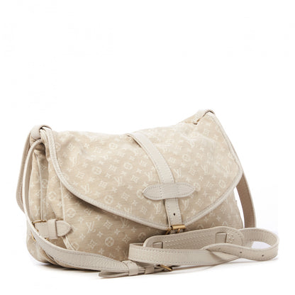 Louis Vuitton Monogram Mini Lin Saumur Dune 2 of 9