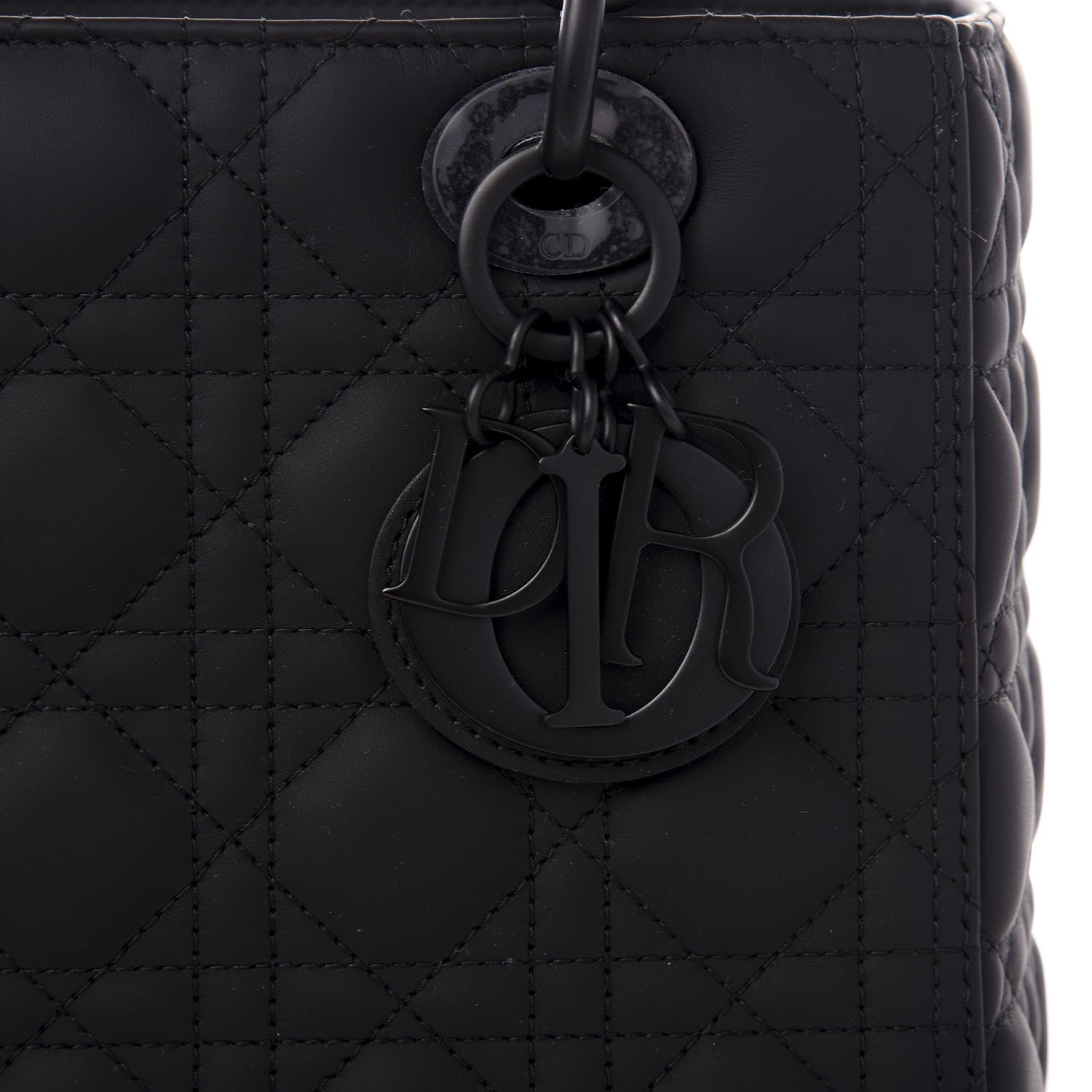 Christian Dior Ultra Matte Calfskin Cannage Medium Lady Dior Black 8 of 8