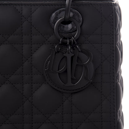 Christian Dior Ultra Matte Calfskin Cannage Medium Lady Dior Black 8 of 8