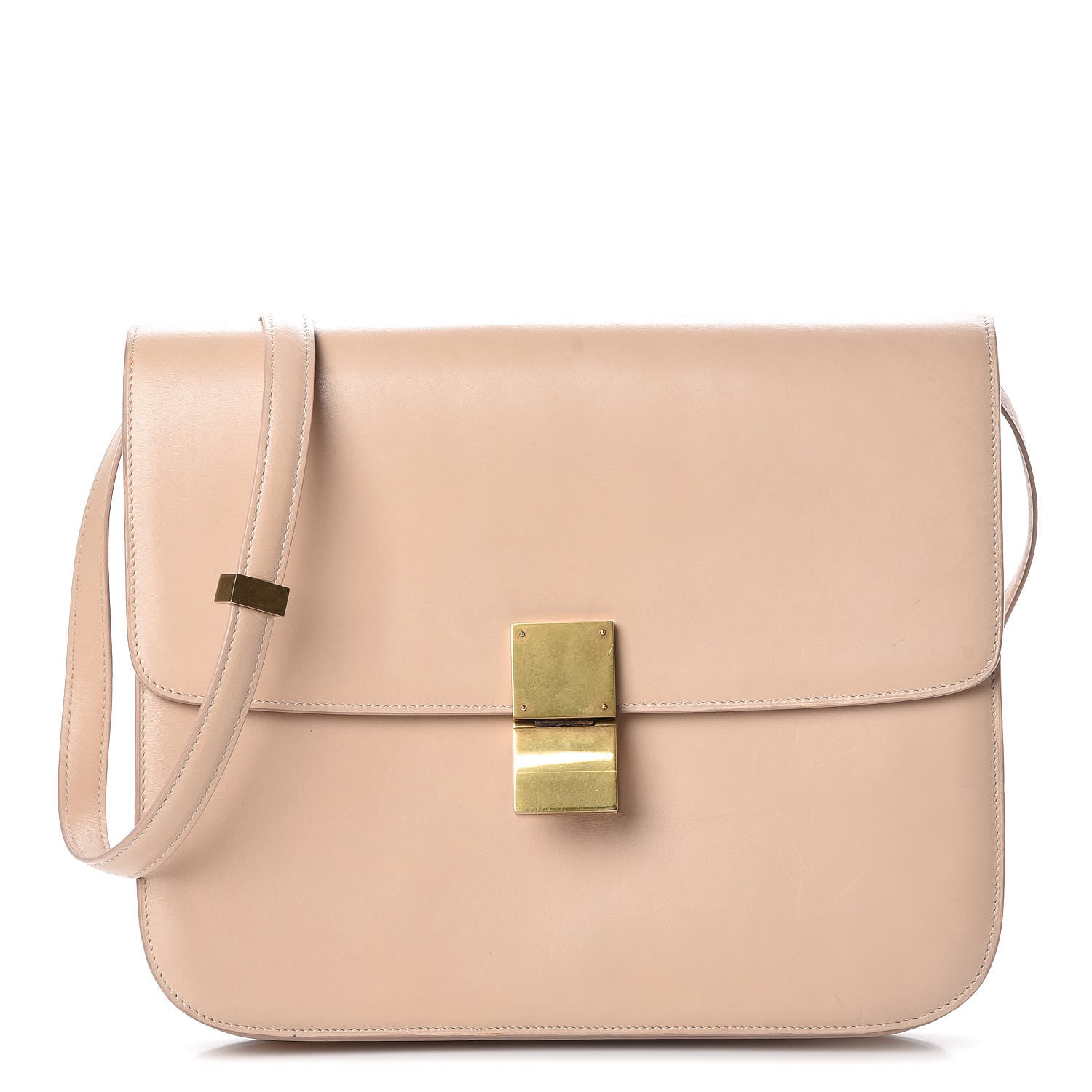 Celine Box Calfskin Large Classic Box Flap Bag Powder 1 of 6