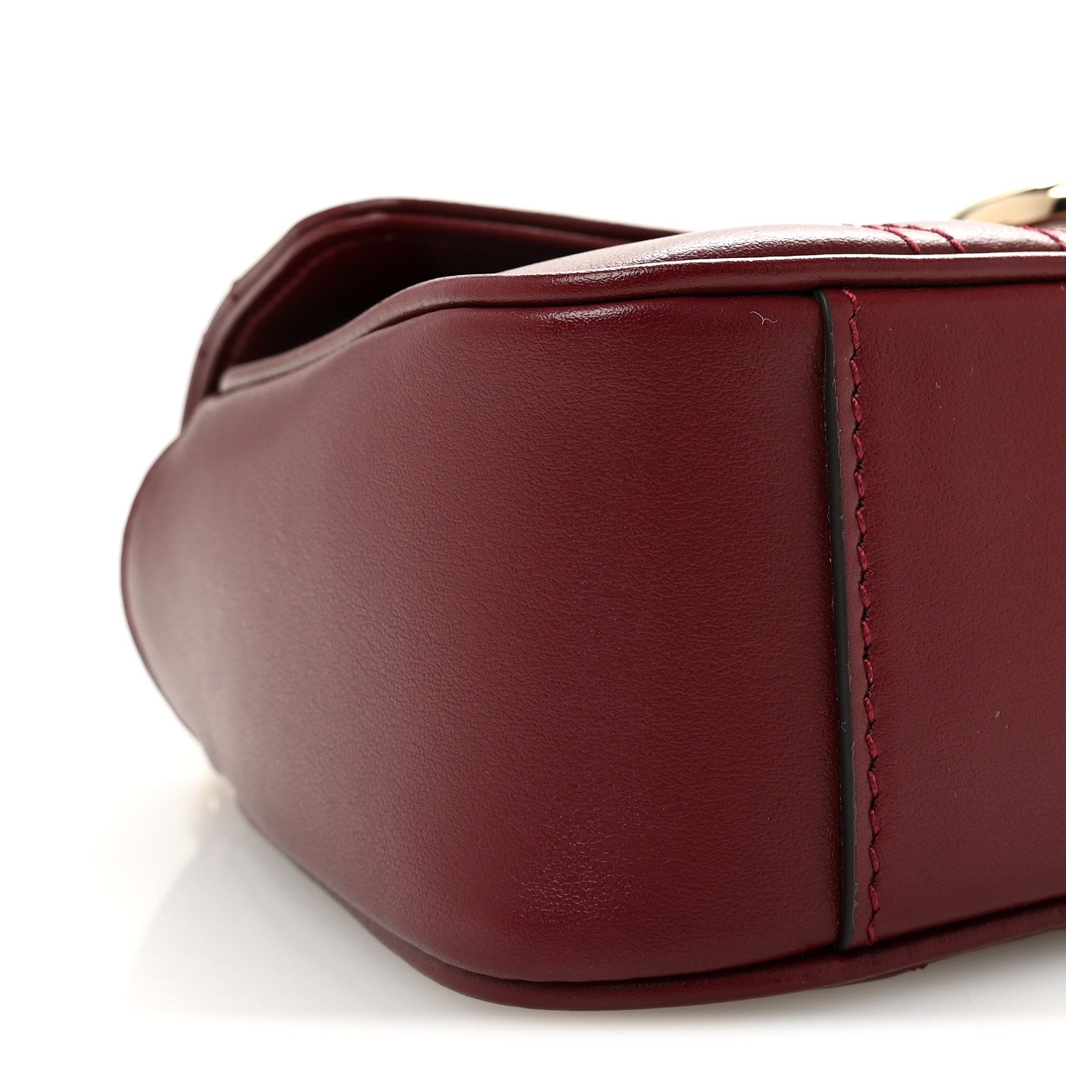 Gucci Calfskin Matelasse Mini GG Marmont Shoulder Bag Rosso Ancora 8 of 9