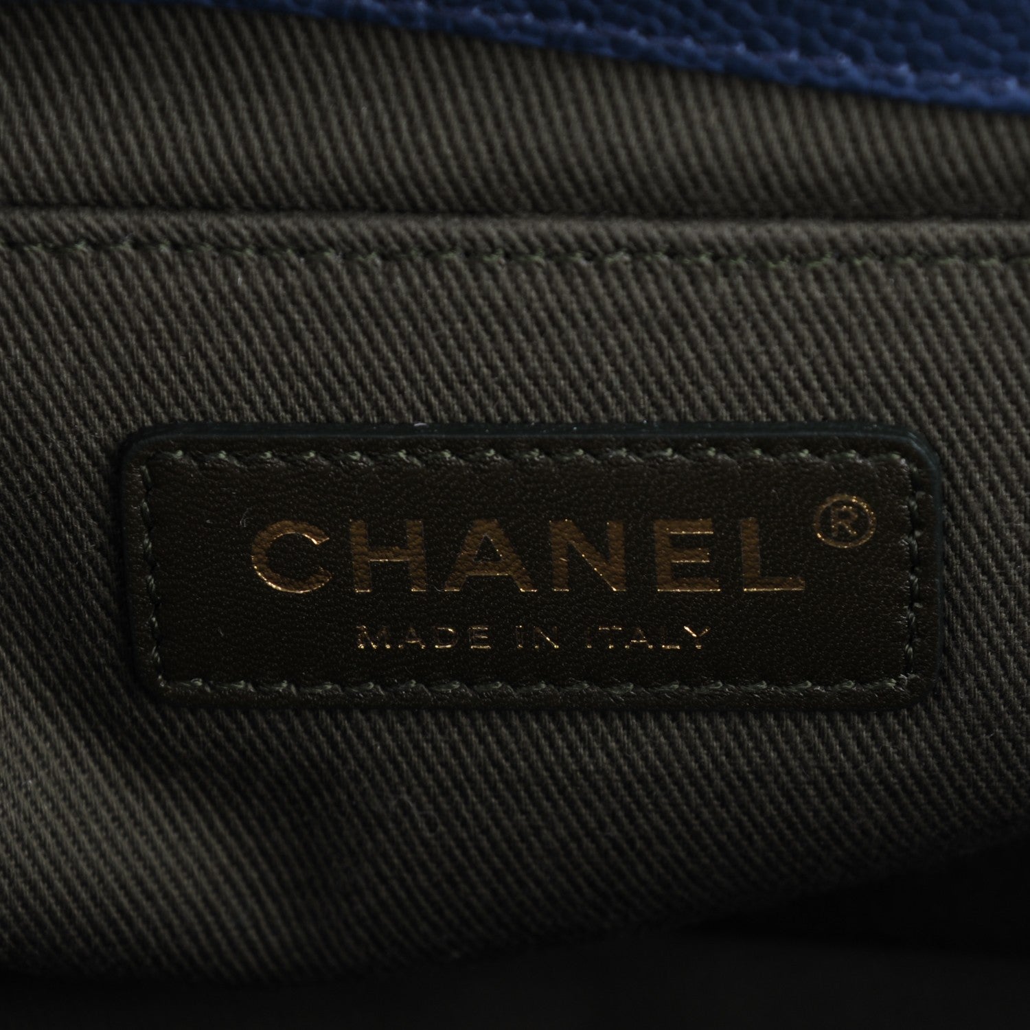 Chanel Caviar Quilted Medium Boy Flap Dark Blue 6 of 7