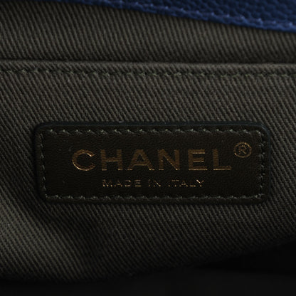 Chanel Caviar Quilted Medium Boy Flap Dark Blue 6 of 7