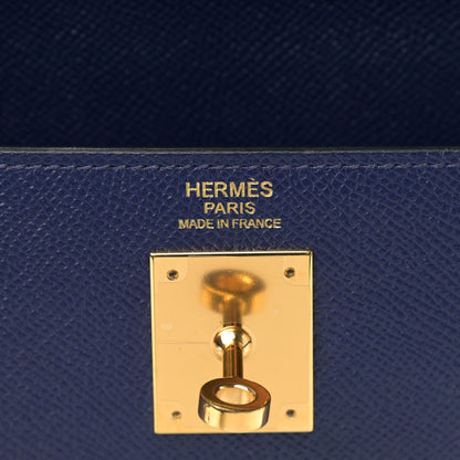 Hermes Epsom Kelly Sellier 32 Bleu Saphir 6 of 11