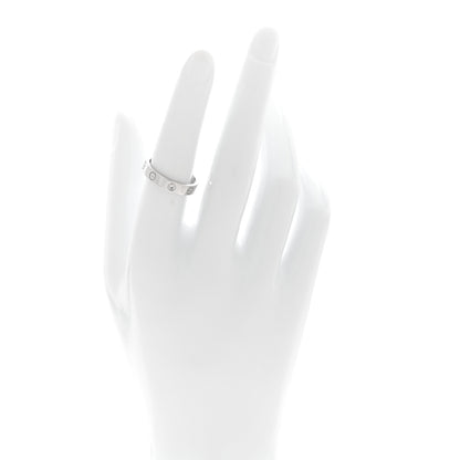 Cartier 18K White Gold Diamond 4mm LOVE Wedding Band Ring 53 6.5 2 of 4
