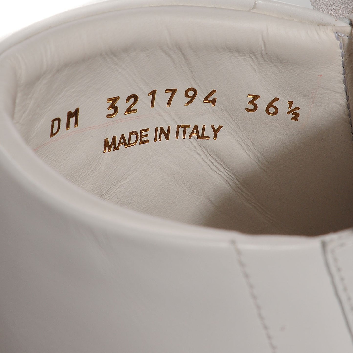 Nappa Wolly High Top Sneakers 36.5 Optique White