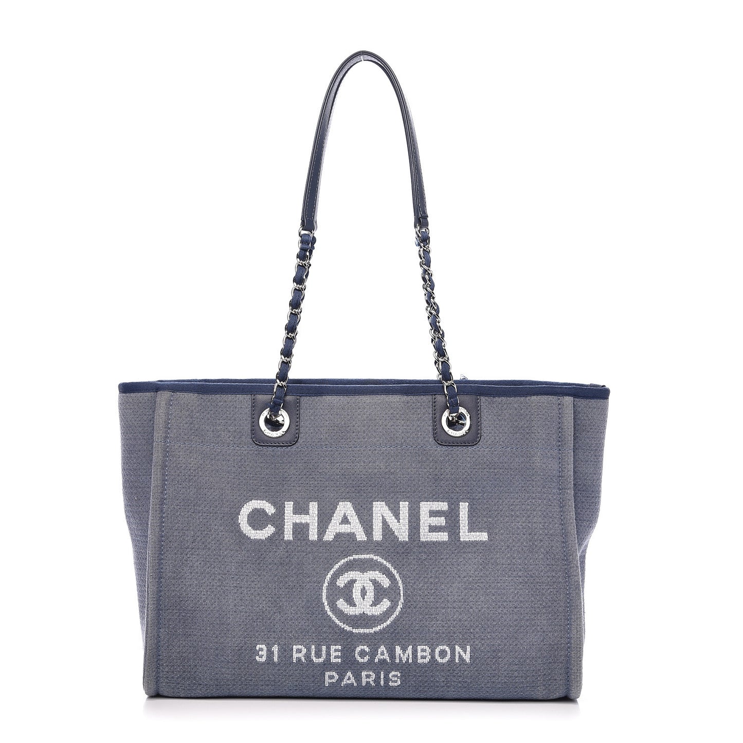 Canvas Small Deauville Tote Blue