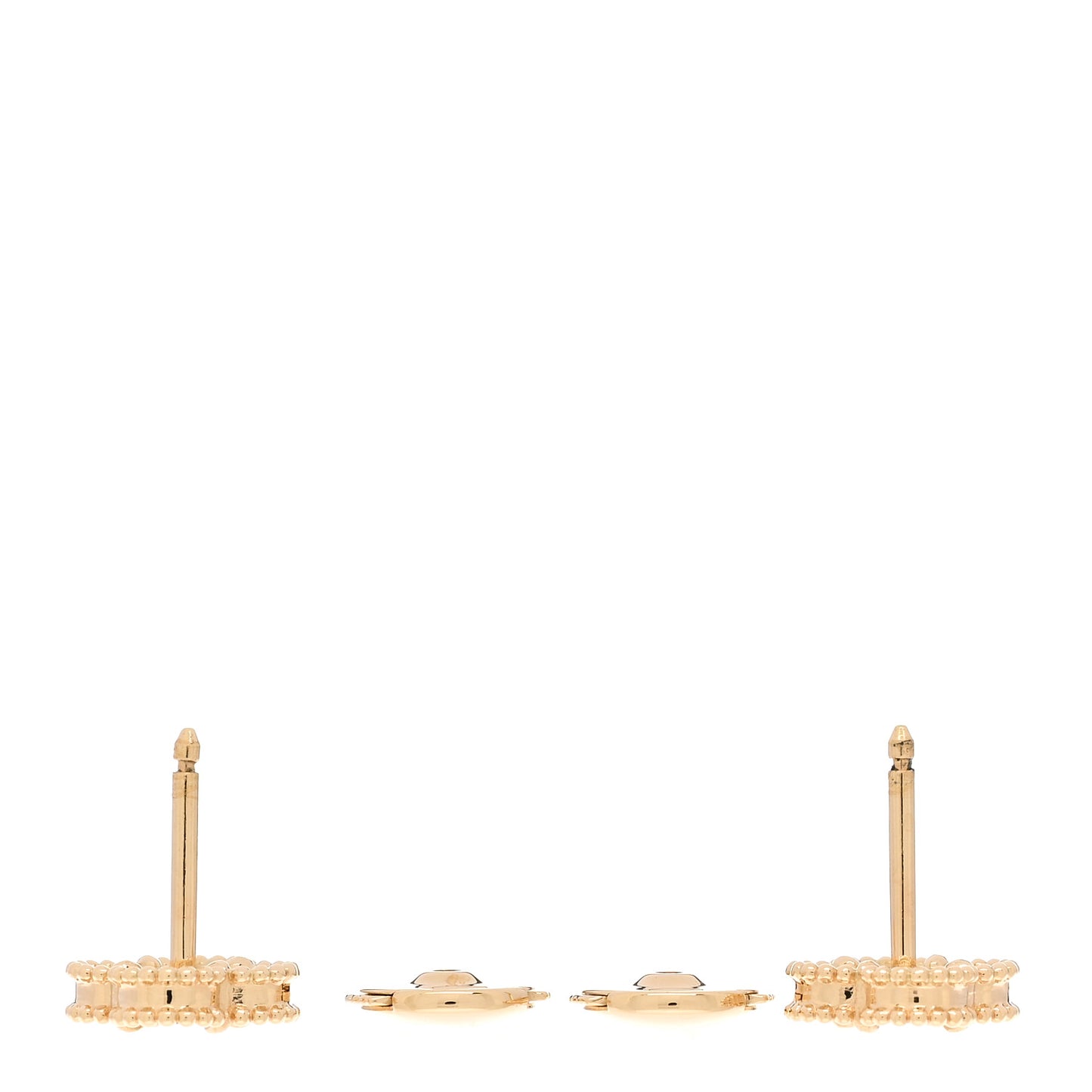 18K Yellow Gold Black Onyx Sweet Alhambra Earrings