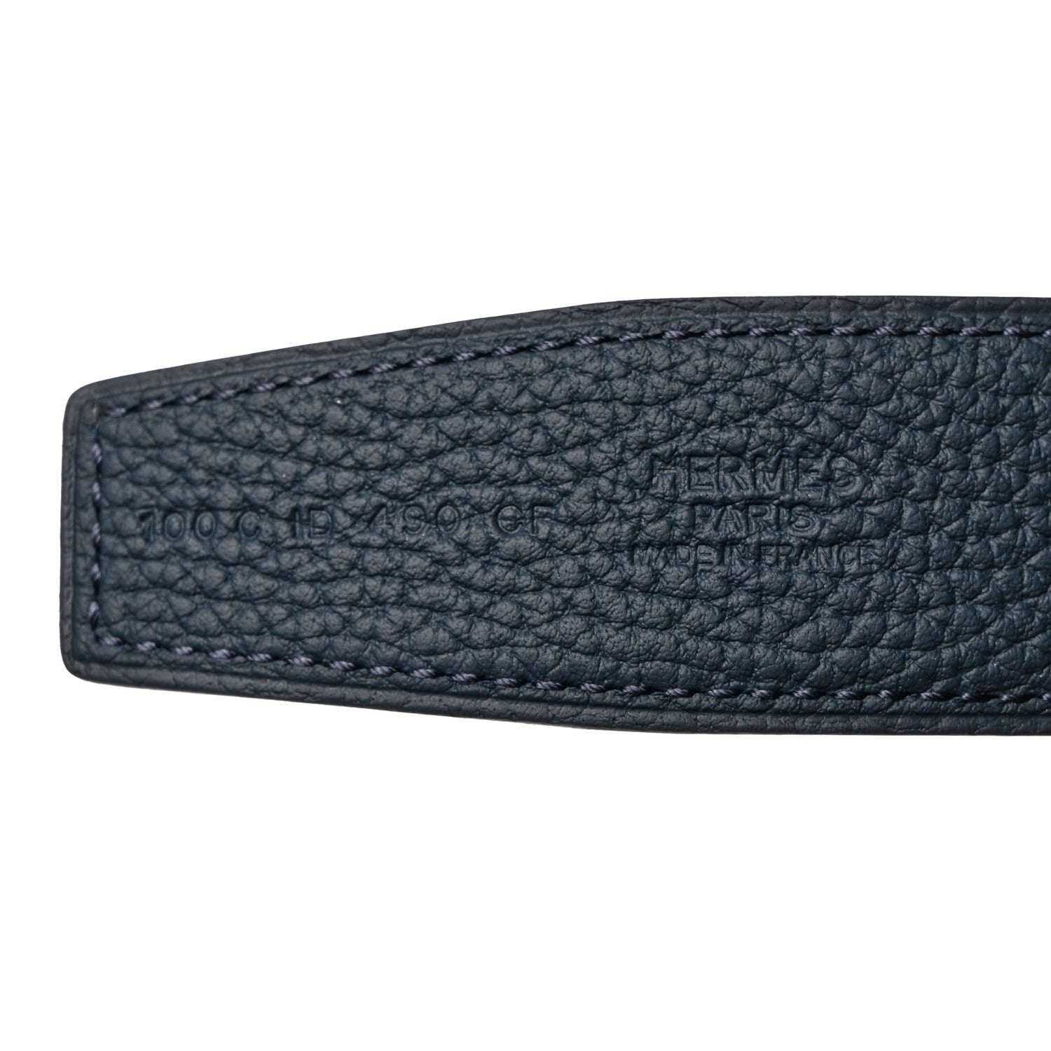 Hermes Box Togo 32mm Belt Strap 100 40 Black Bleu de Prusse 5 of 6